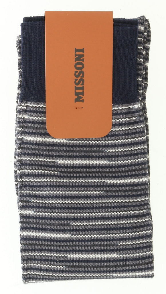 Missoni GM00CMU5231 0005 Gray/Black Knee Length Socks