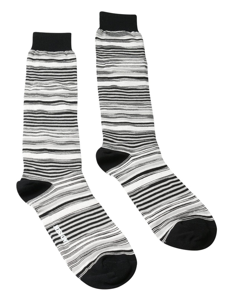 Missoni  Gray/Black Striped Knee Length Socks