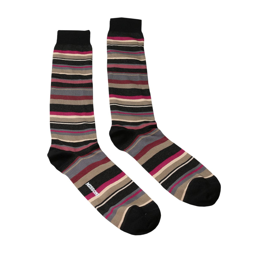 Missoni  Tan/Pink Striped Knee Length Socks