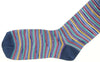 Missoni GM00CMU4957 0002 Navy/Mustard Striped Knee Length Socks