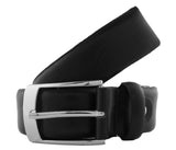 Romeo Gigli T735/35 NERO Black Distressed Leather Adjustable Belt