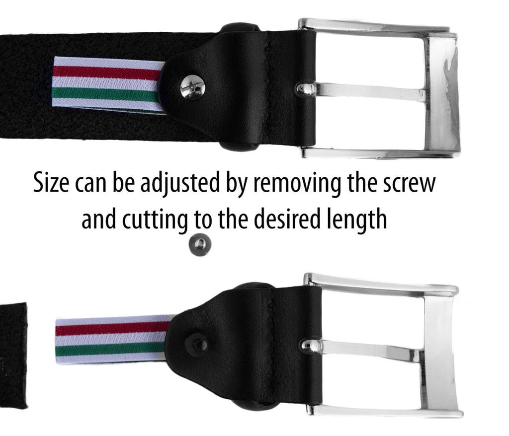 Romeo Gigli T735/35 NERO Black Distressed Leather Adjustable Belt