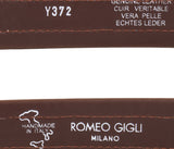 Romeo Gigli Y372/35 CAFI Tan/Ivory Leather/Suede Adjustable Belt