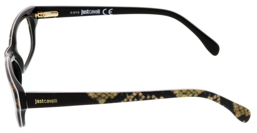 Just Cavalli JC0473/V 005 Brown Snakeskin Print Rectangle Optical Frames