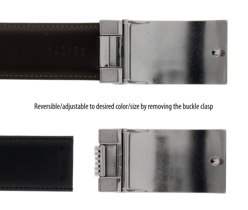 HS Collection HSB 7001  Black/Brown Reversible/Adjustable Mens Belt