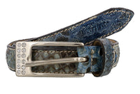 Roberto Cavalli Class Coral Snakeskin Textured Susan Small Belt Bag / Shoulder Bag