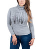 Maglierie Di Perugia Grey Rolled Neck Ruffled Sweater