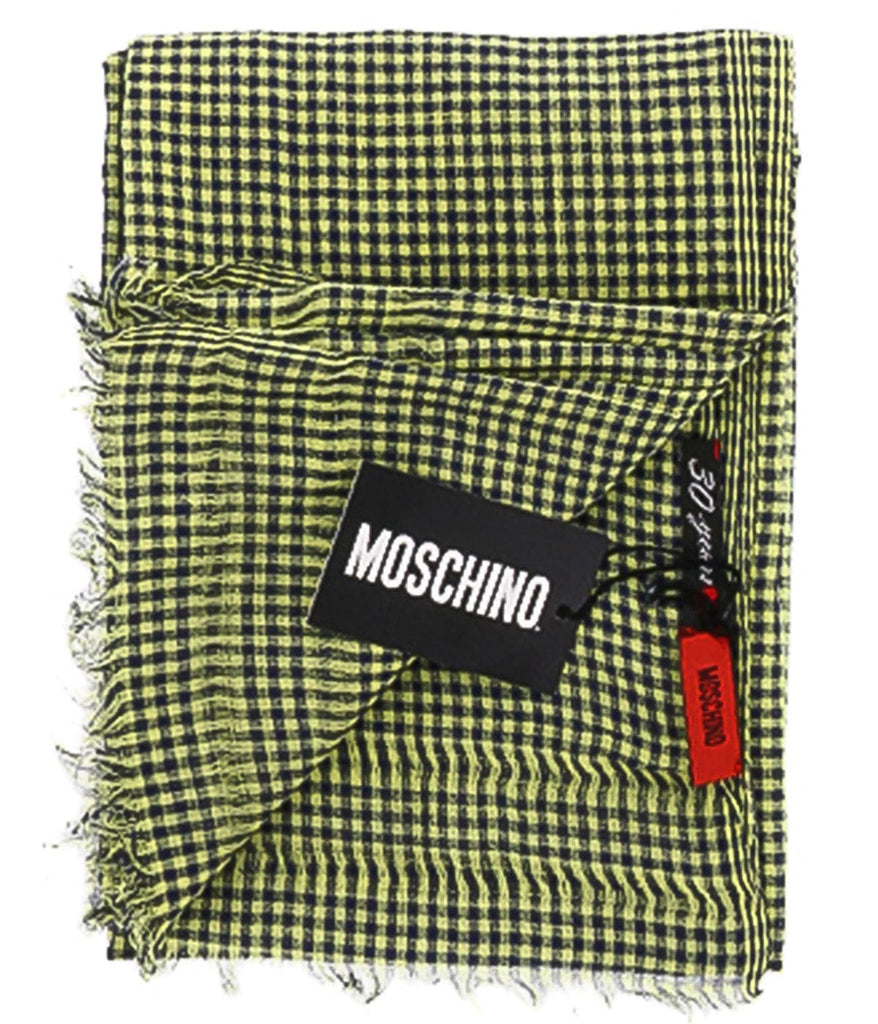 Moschino SCR11242/1 Yellow/Black Checkered  Scarf