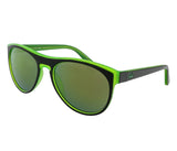 Lacoste  Black/Green Rectangle Sunglasses
