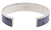 Stamerra MEMAN STRUZZO ADN Denim/Silver Genuine Ostrich Bracelet