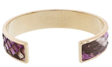 Stamerra MEMAN PITTONE VIO Purple Genuine Python Bracelet