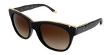Tory Burch  Matte Black/Gold Square Sunglasses