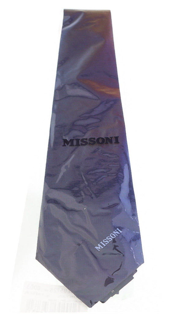 Missoni Abstract Navy Woven Pure Silk Tie