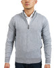 Real Cashmere Light Grey Half Zip Fine Cashmere Blend Mens Sweater-S