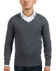 Real Cashmere Anthracite V-Neck Fine Cashmere Blend Mens Sweater