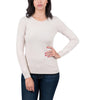 Real Cashmere Beige Crewneck  Cashmere Blend WomensSweater