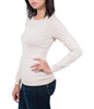 Real Cashmere Beige Crewneck  Cashmere Blend WomensSweater