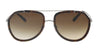 Dolce & Gabbana DG2161 04/13 Havana/Silver Cut Out Geometric Pilot Sunglasses