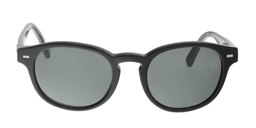 Ermenegildo Zegna  Black/Green Square Sunglasses