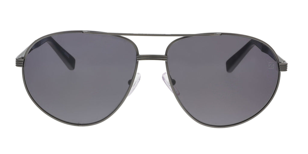 Ermenegildo Zegna  Black/Grey Aviator Sunglasses
