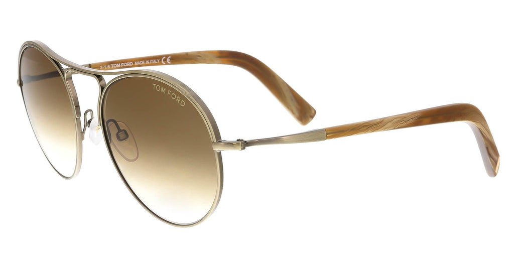 Tom Ford  Bronze/Brown Aviator Sunglasses