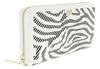 Roberto Cavalli  White/Black Audrey Long Size Wallet W/Zipper