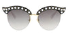 Gucci GG0212S 001 Black/Gold Cat Eye Sunglasses