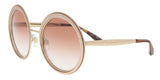 Dolce & Gabbana DG2179 129813 Pink Gold Round Sunglasses