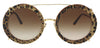 Dolce & Gabbana DG2198 131813 Gold/bordeaux leo Round Dual Wear  Sunglasses