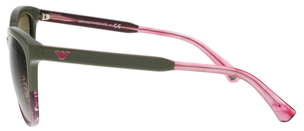 Emporio Armani EA4101 556913 Military/ Striped Pink Cat Eye Sunglasses