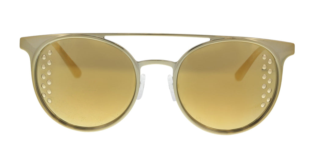 Michael Kors MK1030 11684Z Shiny Pale Gold Round Sunglasses