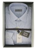 Canali Blue Weave Formal Shirts