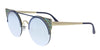 Bulgari BV6088 20206J Blue/ Pale Gold Cat eye Sunglasses