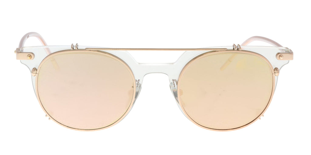 Dolce & Gabbana DG2196 12984Z Clear Mirror Oval Sunglasses