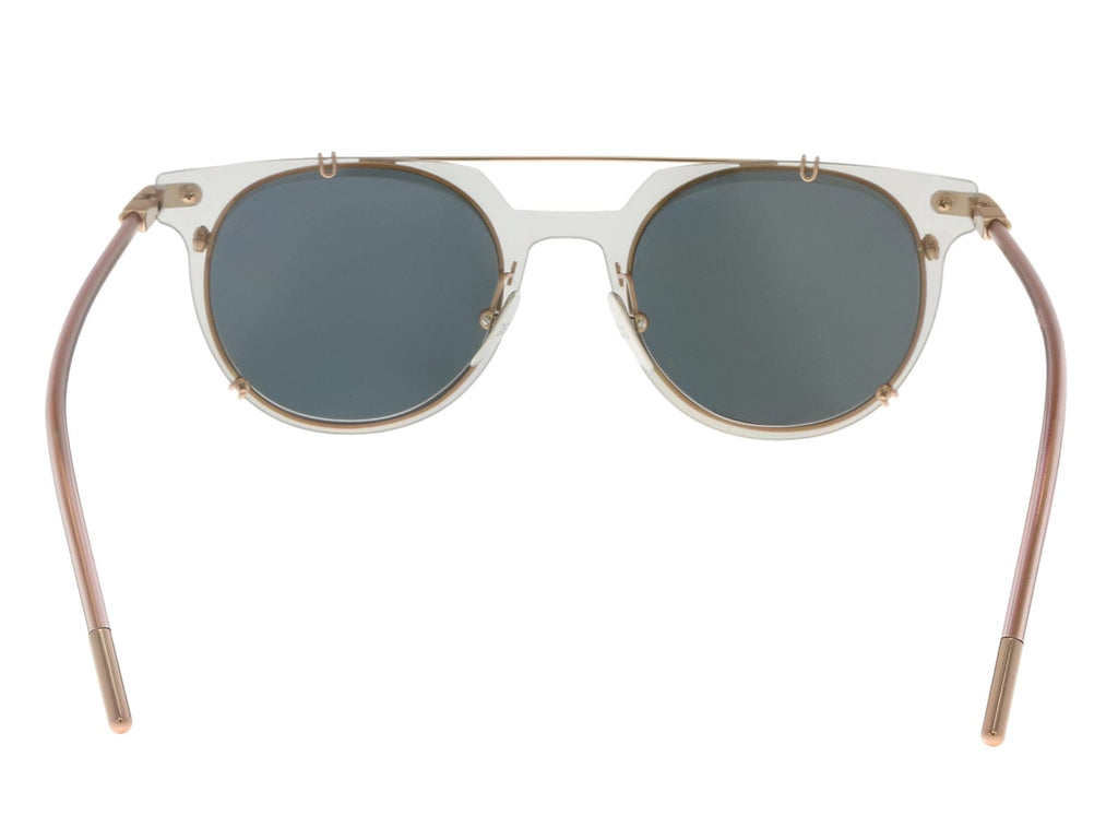 Dolce & Gabbana DG2196 12984Z Clear Mirror Oval Sunglasses