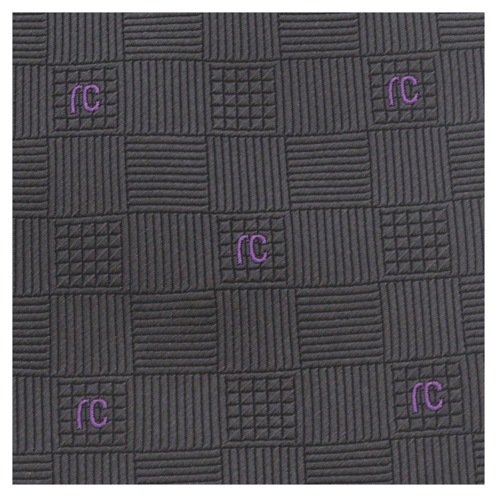 Roberto Cavalli ESZ016 05001 Grey Micro Geometric  Tie