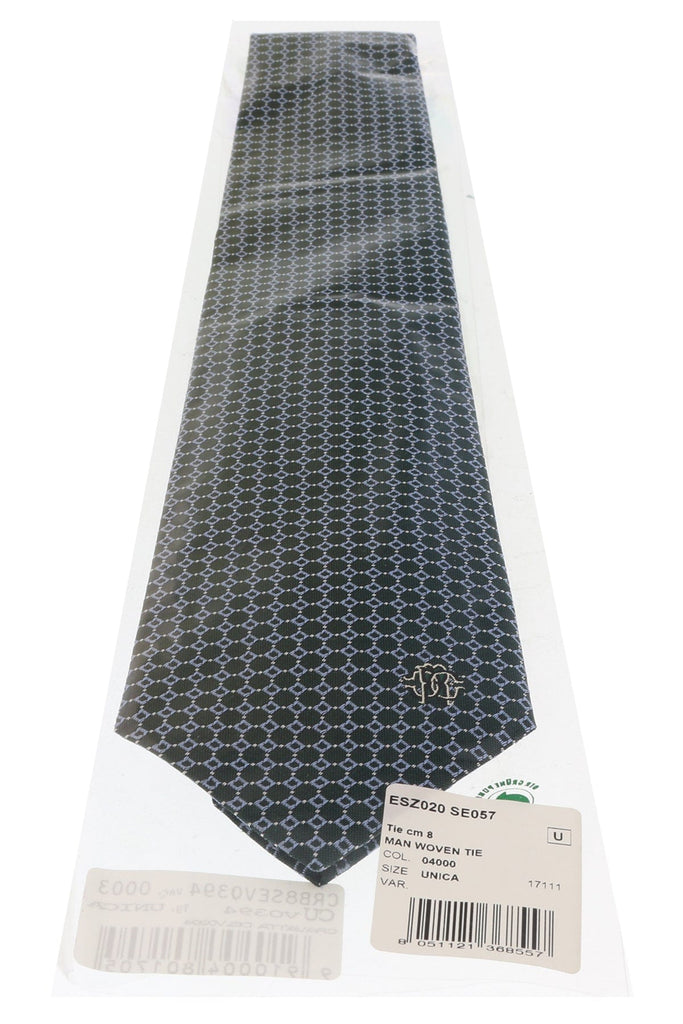 Roberto Cavalli ESZ020 04000 Green/Blue Micro Geometric Tie