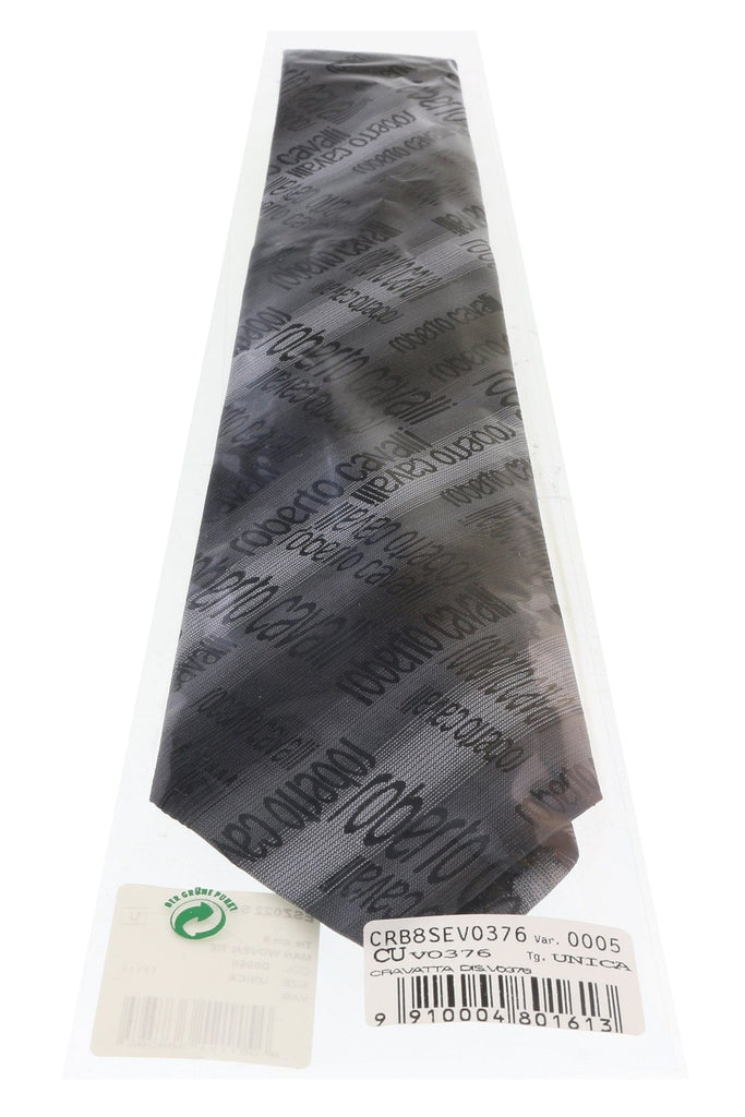 Roberto Cavalli ESZ022 D0060 Black/Grey Ikat Tie