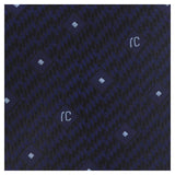 Roberto Cavalli ESZ023 D0420 Blue/Black Micro Diamond Tie
