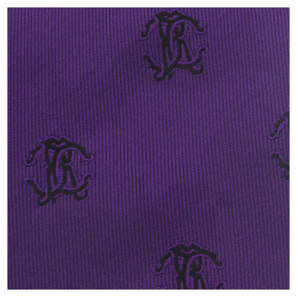 Roberto Cavalli ESZ034 02000 Purple Logo Medallion Tie