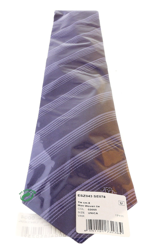 Roberto Cavalli ESZ043 03000 Purple Regimental Stripe Tie