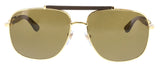 Bulgari  Gold Rectangular Sunglasses