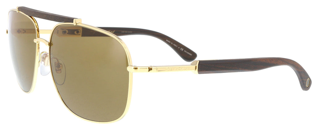 Bulgari BV5040K 393/83 Gold Rectangular Sunglasses