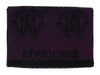 Roberto Cavalli ESZ028 03000 Purple Wool Blend Logo Mens Scarf