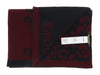 Roberto Cavalli ESZ030 02000 Burgundy Wool Blend Leopard Print Mens Scarf