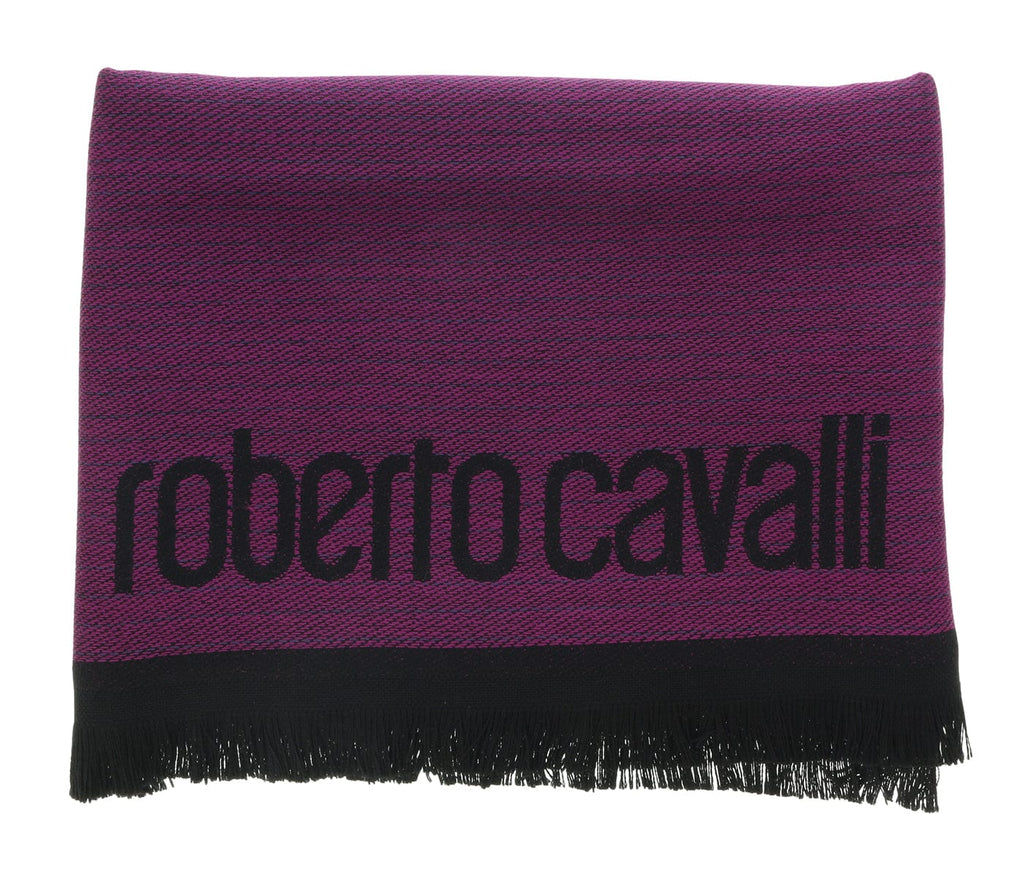 Roberto Cavalli ESZ059 03000 Blue/Purple Wool Blend Ombre Mens Scarf