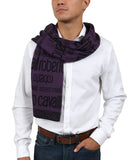 Roberto Cavalli  Purple Wool Blend Signature Mens Scarf