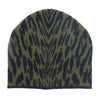 Roberto Cavalli  ESZ026 D0491 Black/Military Green Jaguar Beanie Hat