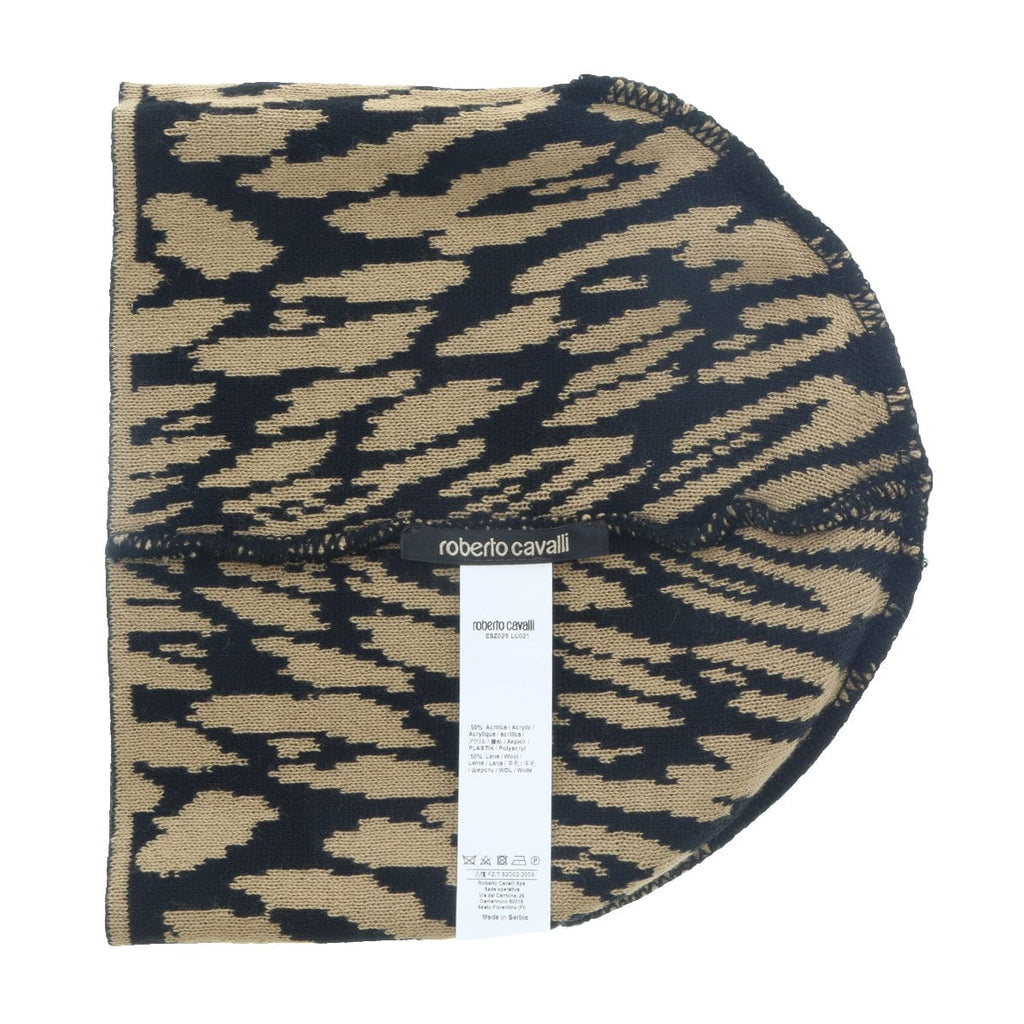 Roberto Cavalli  ESZ026 03506 Camel Jaguar Beanie Hat