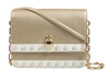 Roberto Cavalli HXLPAZ F92 Gold/White Shoulder Bag